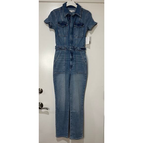 Good American Fit for Success Denim Jumpsuit Blue Wash Size Small NWT Nordstrom - Picture 2 of 16